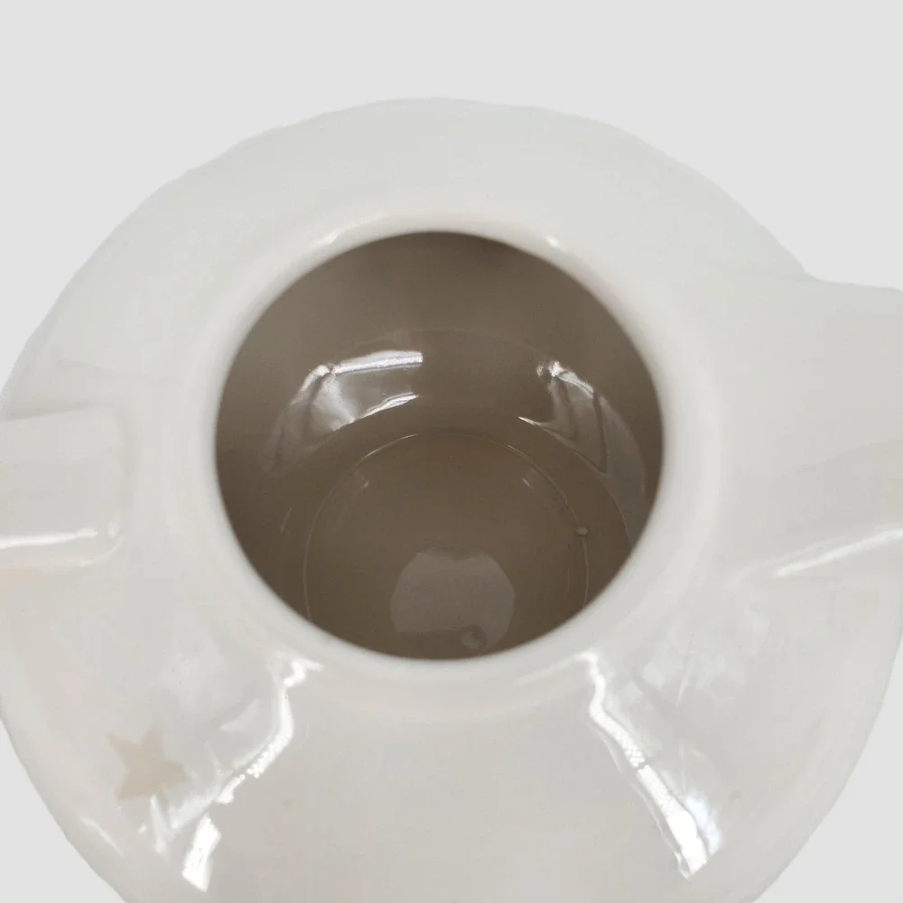 Macys‎ Limited Edition White Ceramic Star Pattern Tea Hot Chocolate Set New